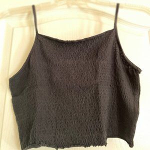 Zara Black Ruched Tank Top